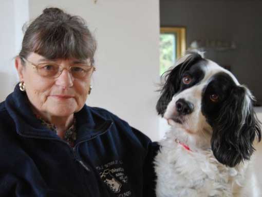 Carole MBE with dog