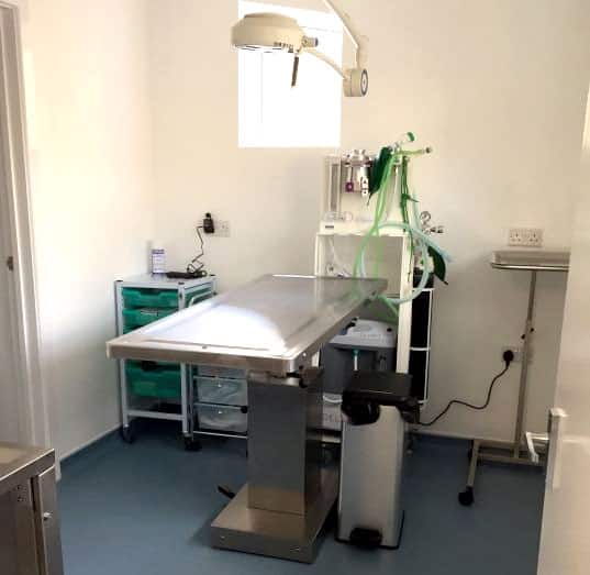 Sanctuary clinic image of vets table